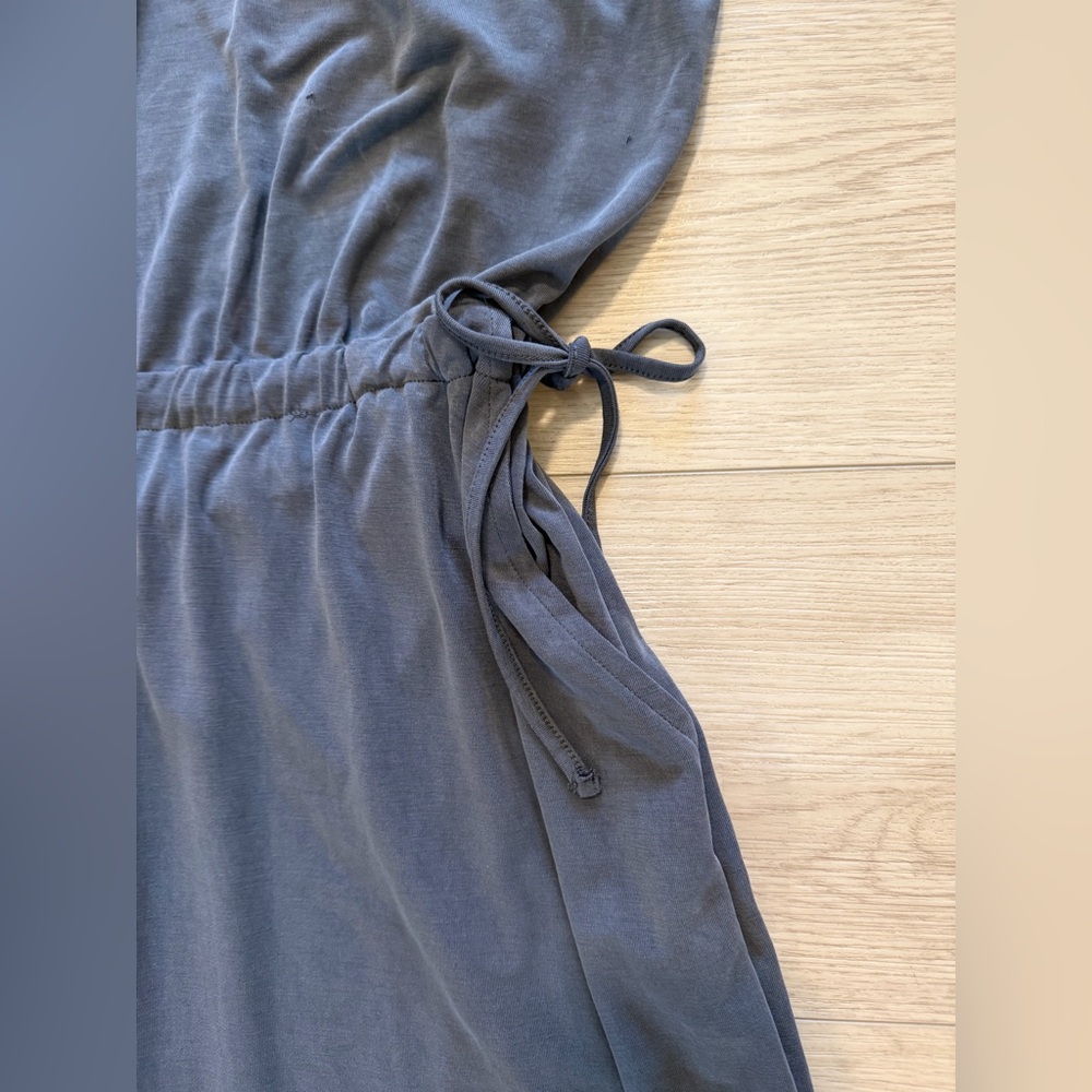 Free People Jumpsuit Sz S Beautiful Day One Piece Gray Pockets Soft Jogger *Read - Picture 4 of 14